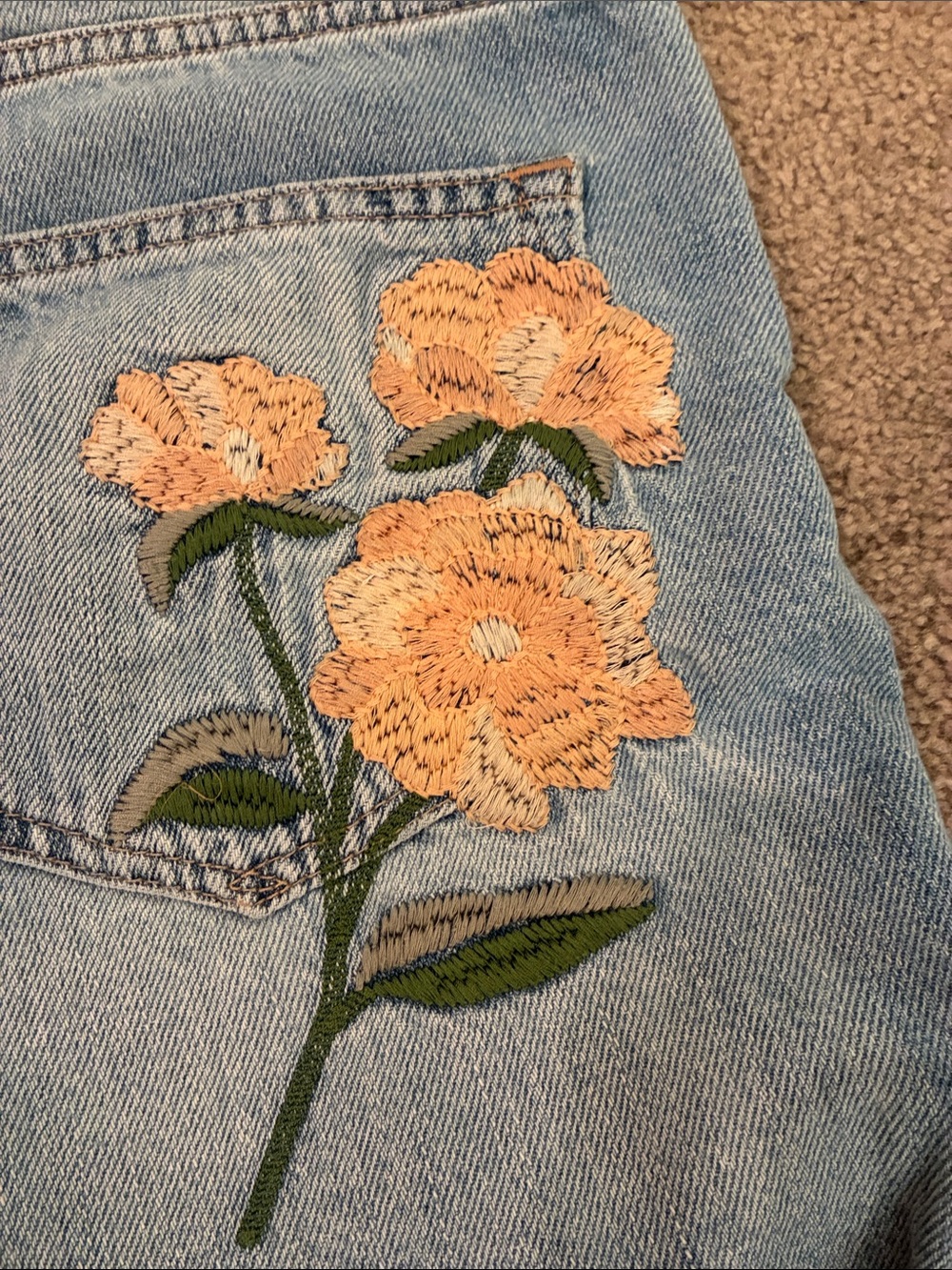 GAP Light Blue Rolled Cuff Denim Shorts - Women's